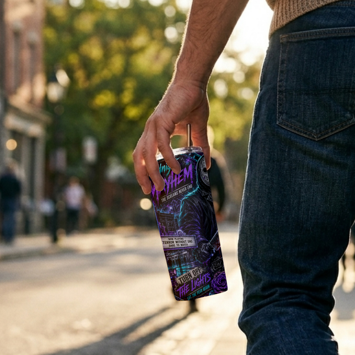 Midnight Mayhem (Friday13th) 20oz Skinny Tumbler