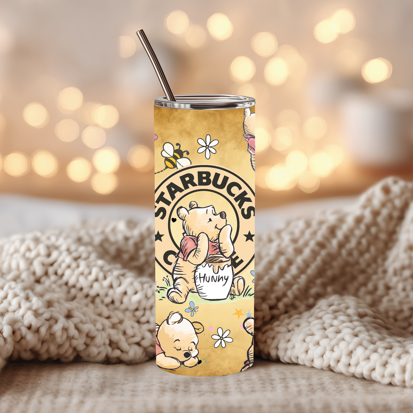 Winnie Pooh 20oz Skinny Tumbler