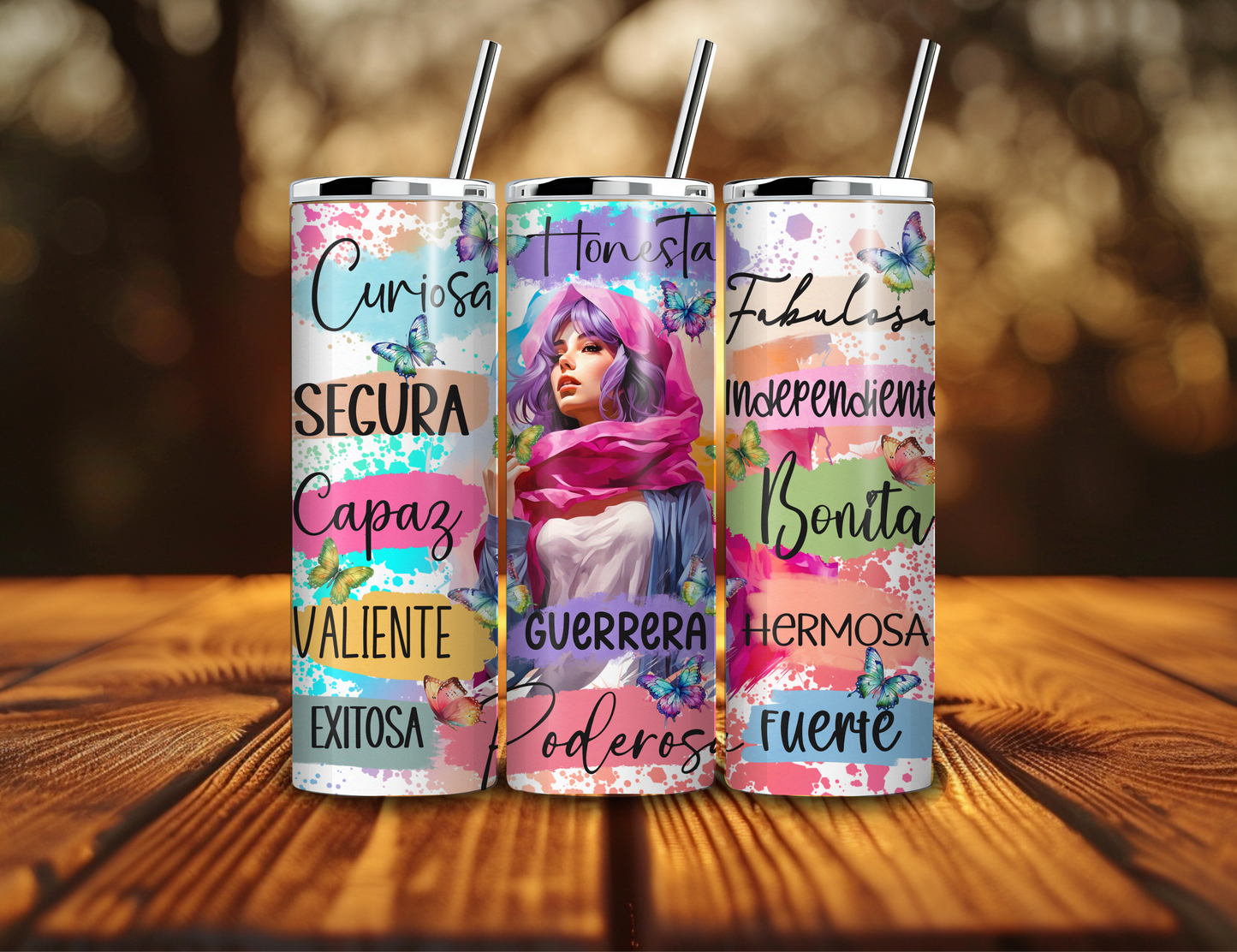 Guerrera Poderosa 20oz Skinny Tumbler