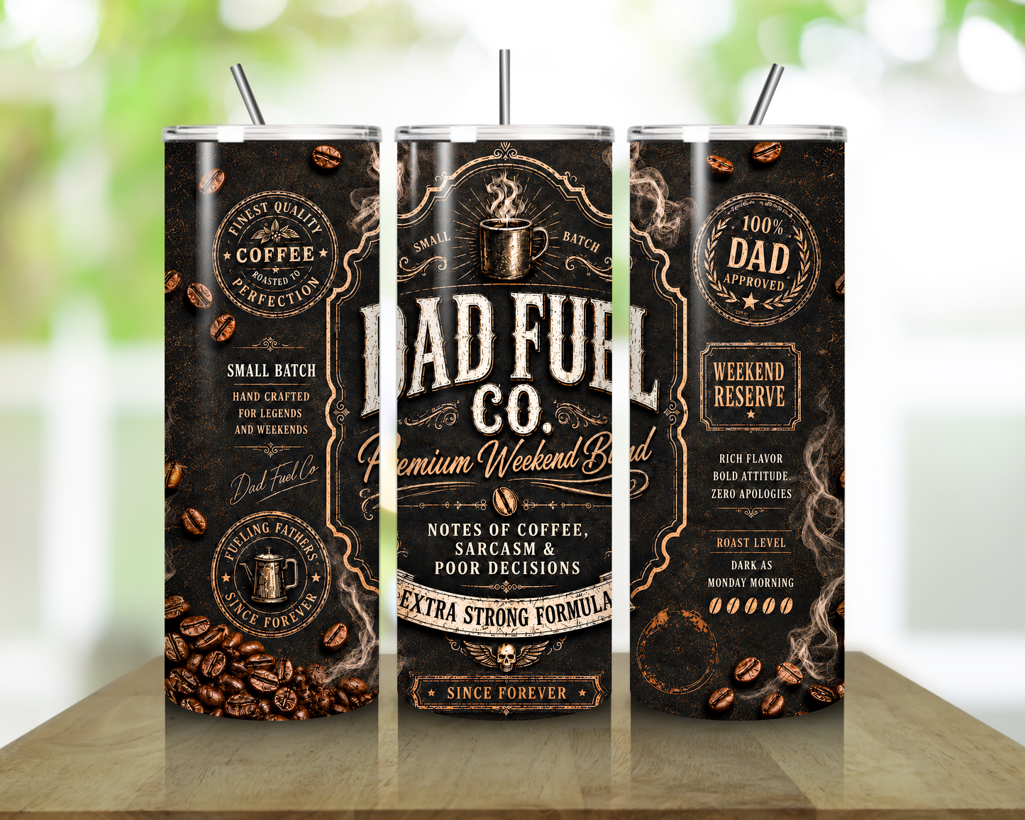 Dad Fuel 20oz Skinny Tumbler
