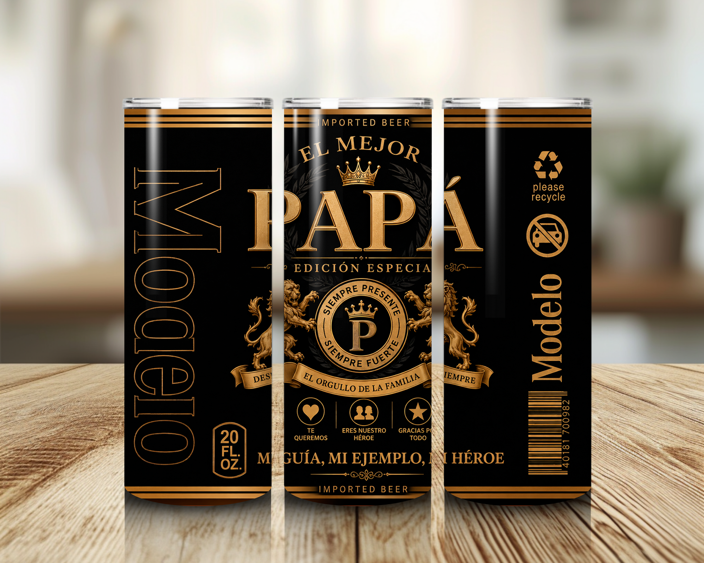El Mejor Papá 20oz Skinny Tumbler