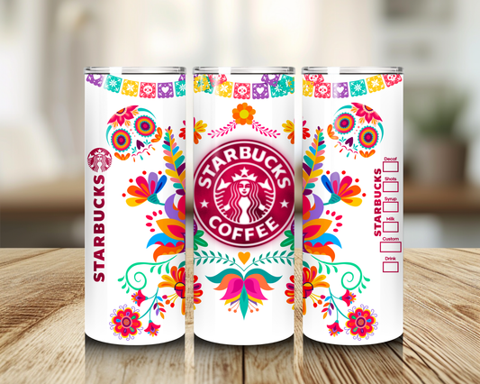 Mexican Coffee 20oz  Skinny Sublimated Tumbler