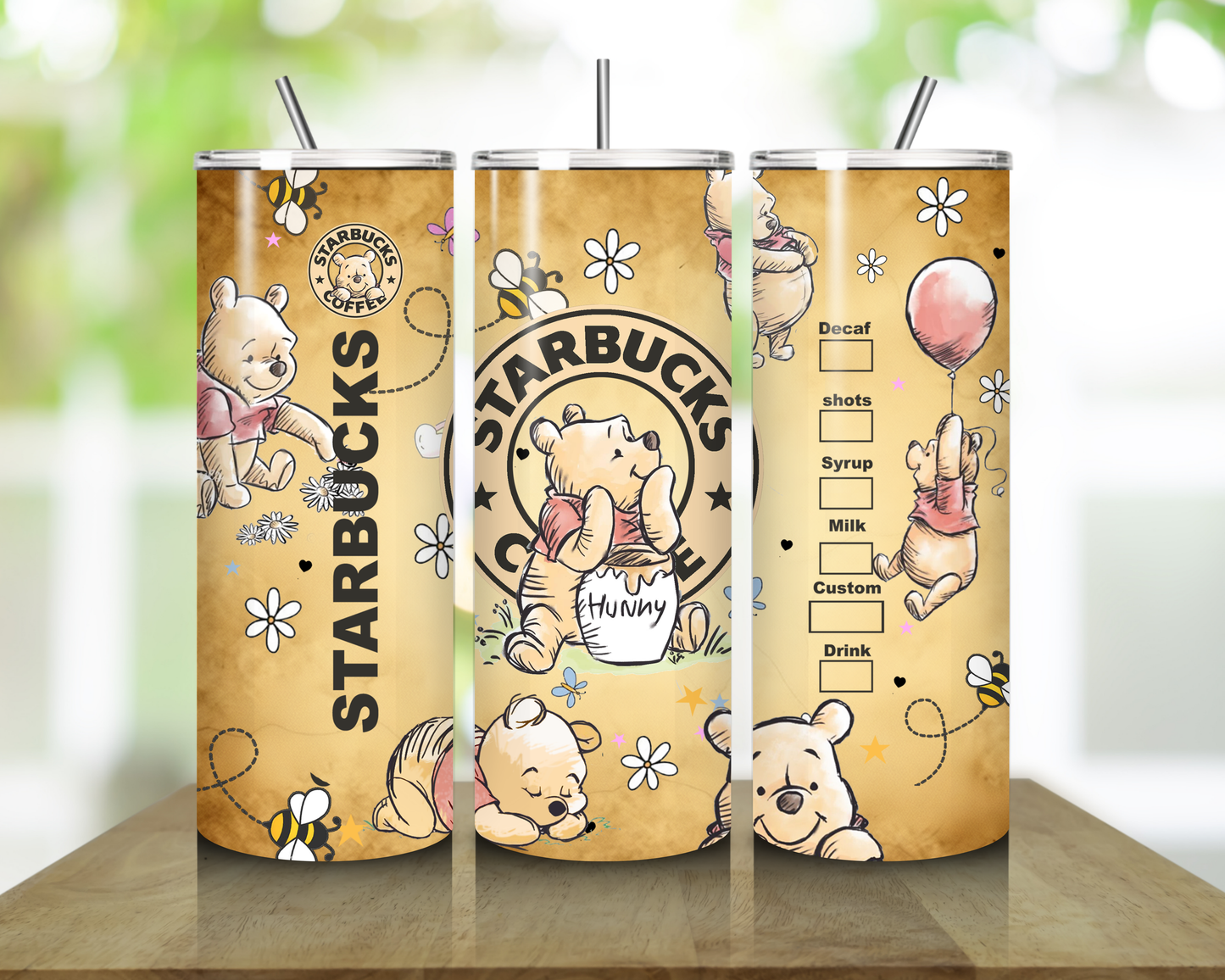 Winnie Pooh 20oz Skinny Tumbler