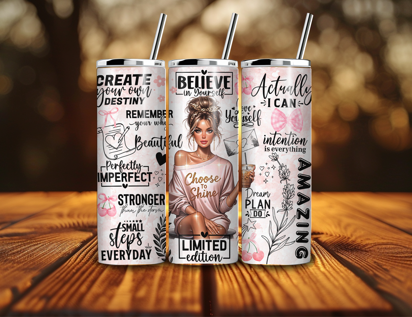 Believe in Yourself 20oz Skinny Tumbler
