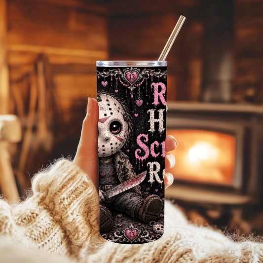 Run Hide Scream 20oz Skinny Tumbler