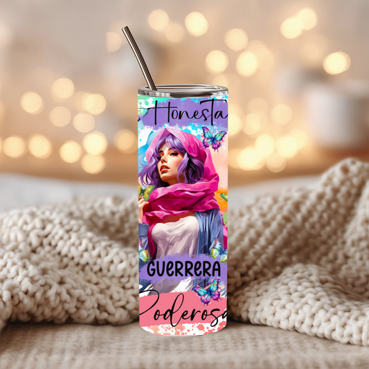 Guerrera Poderosa 20oz Skinny Tumbler