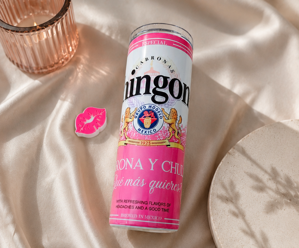 Chingonas 20oz Skinny  Sublimated Tumbler