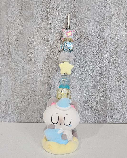 Beaded Photo Holder Cute Sleeping Cat