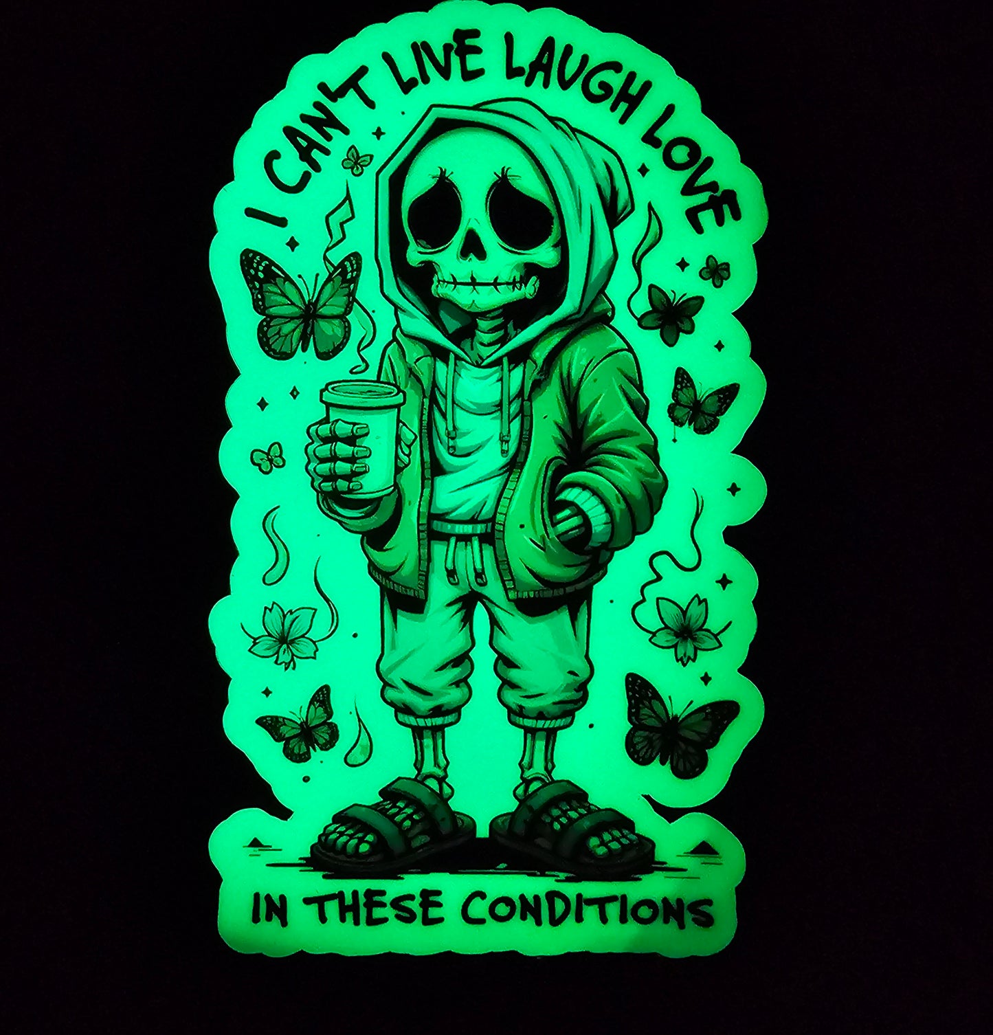 Skeleton Glow Sticker