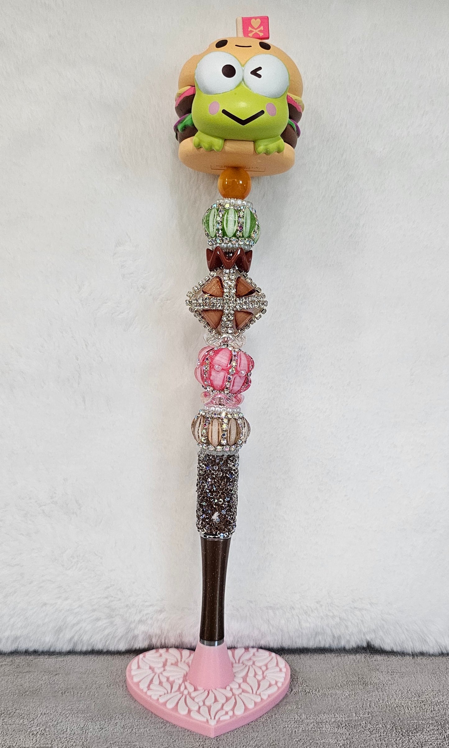 Keroppi Hamburguer Beaded Pen
