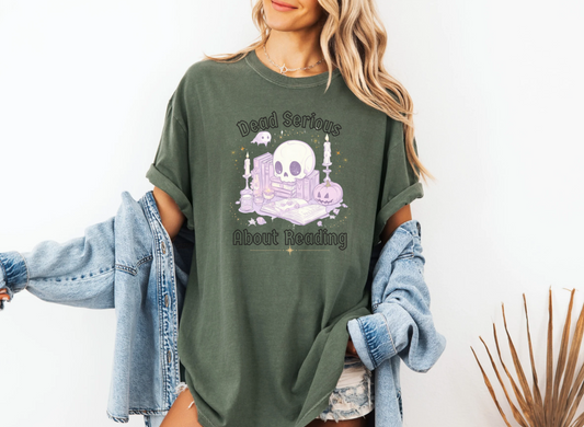 Dead Serious about Reading Gothic T-Shirt