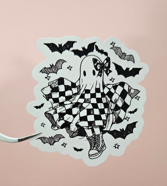 Cute Coquette Ghost Sticker