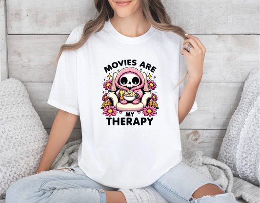 Short Sleeve Movies are my Therapy Tee